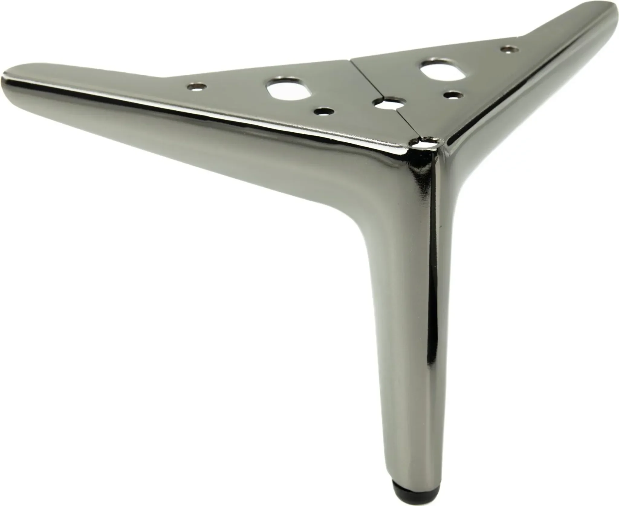 B & B Möbelbein Elegant 12 cm – Schwarz-Chrom, Metall