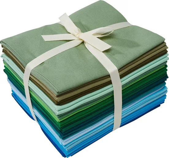Stafil Stoffpaket Patchy Uni Blau Grün XXL