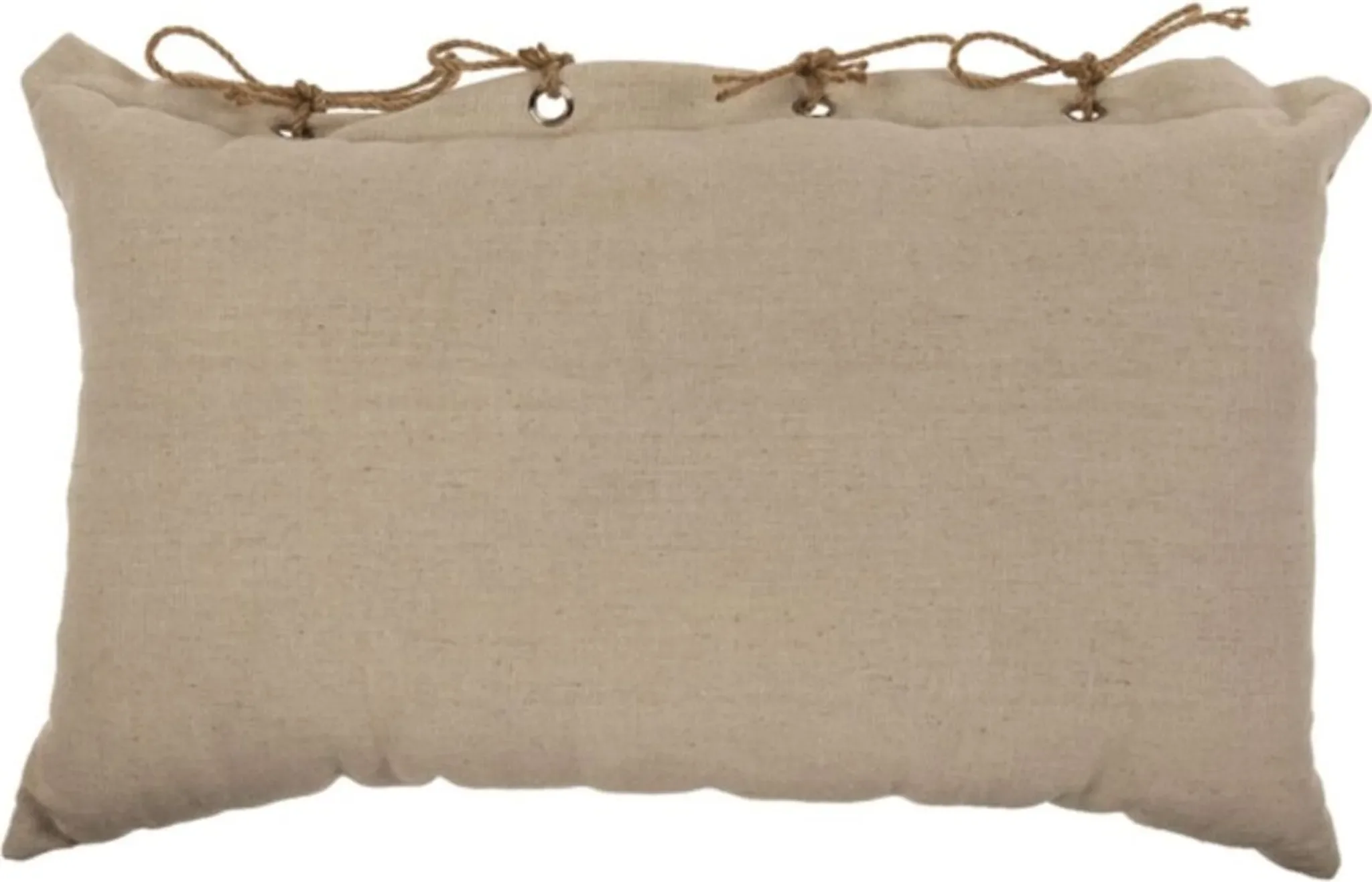 Out of the blue Sofakissen 50×30 cm – Beige, Dekokissen mit Kordel-Schleifen