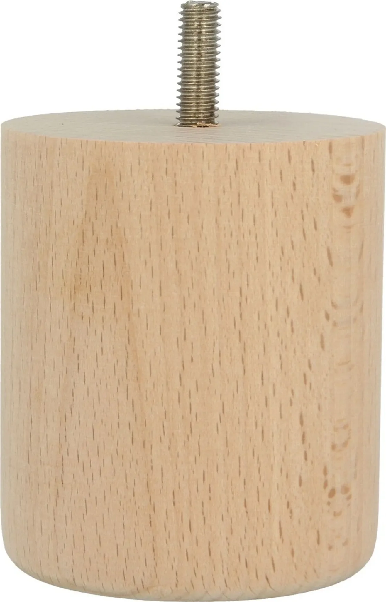 MS Beschläge Möbelfuß Buche – Massivholz, Ø 68 mm, 80 mm Höhe