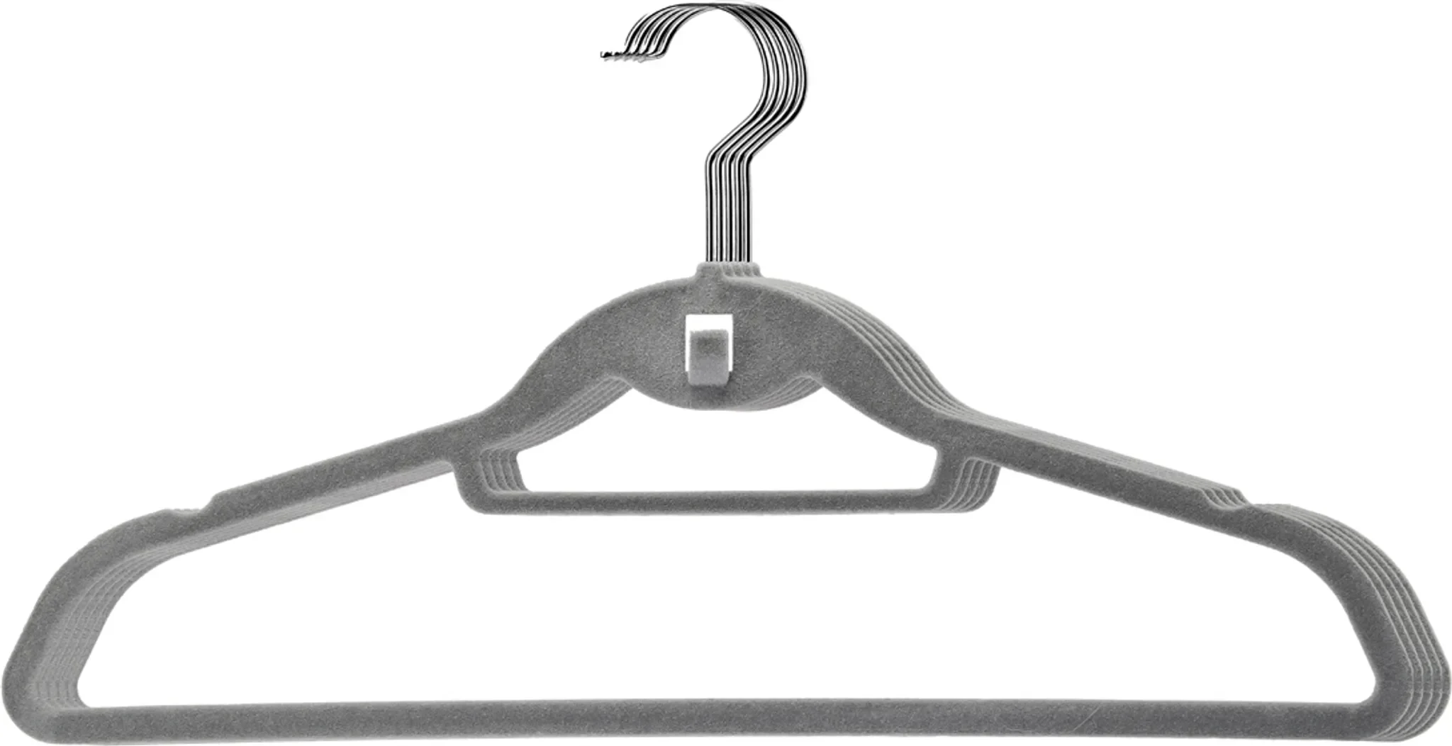 Galicja Kleiderbügel „Pablo“ – 5er Set, dunkelgrau Samt