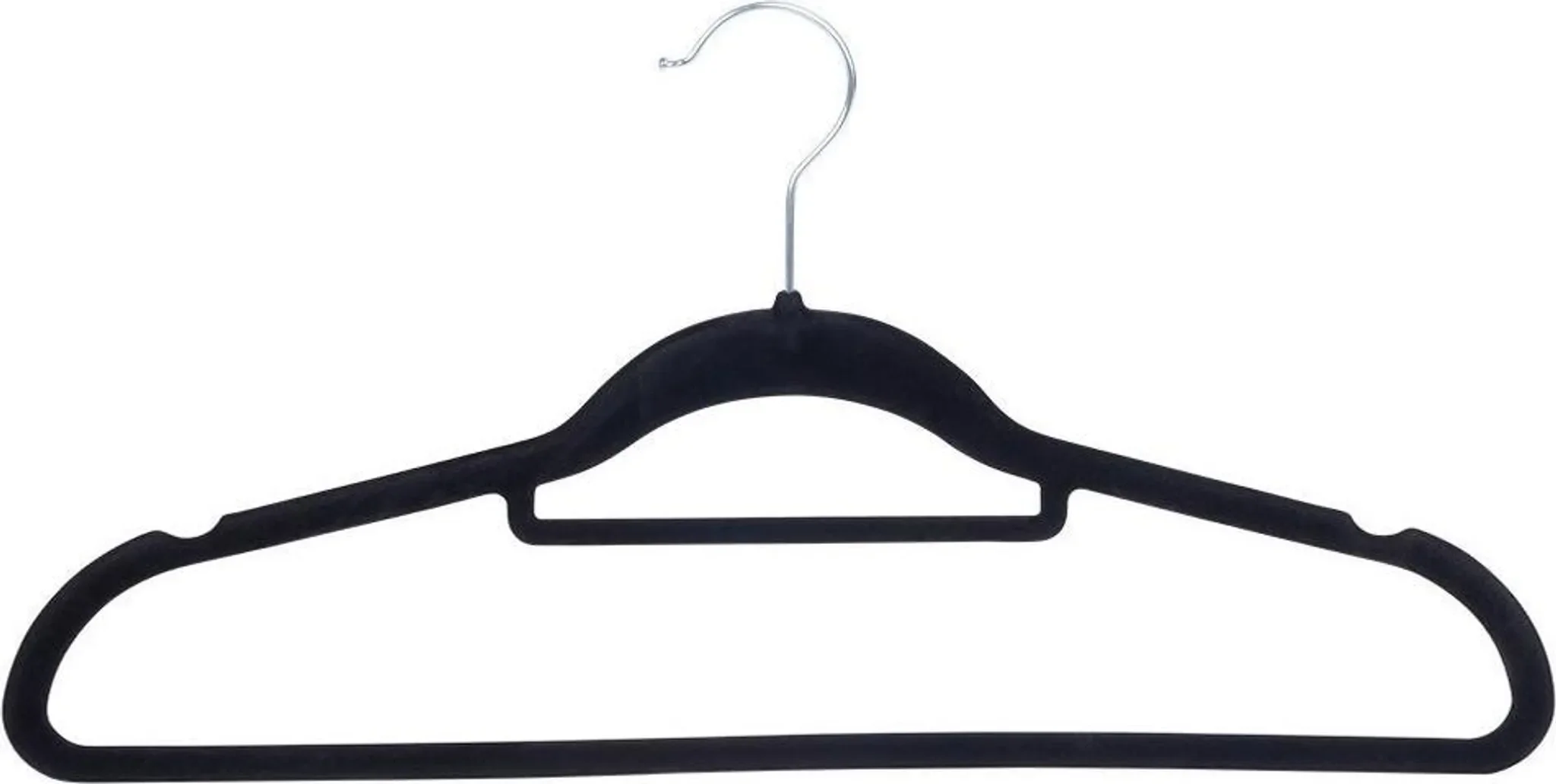 OCZ Storage Solutions Kleiderbügel-Set – 10 drehbare Samtbügel, schwarz