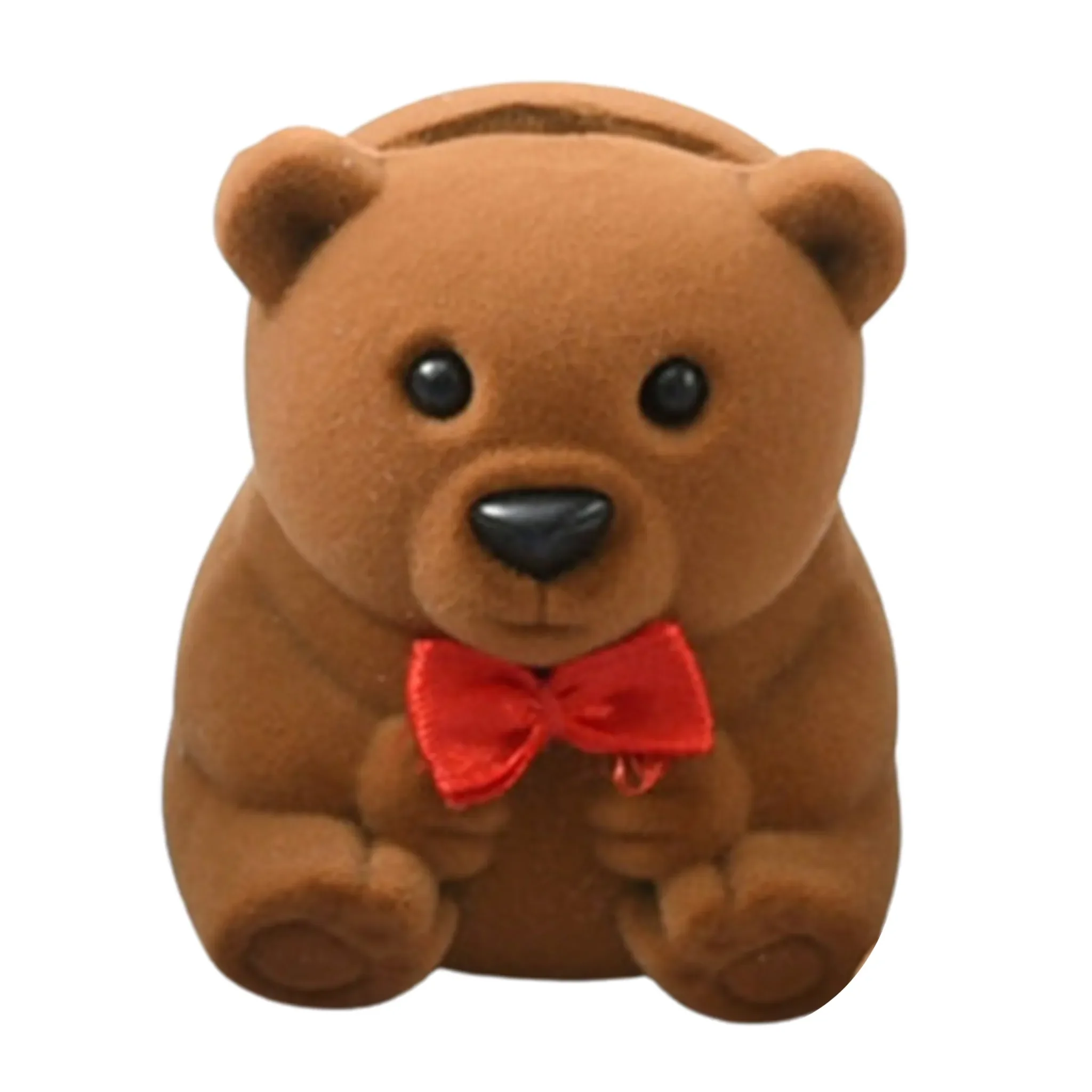 Essen Mini-Ringbox „Bärenform“ – Flanell, stoßfest & platzsparend