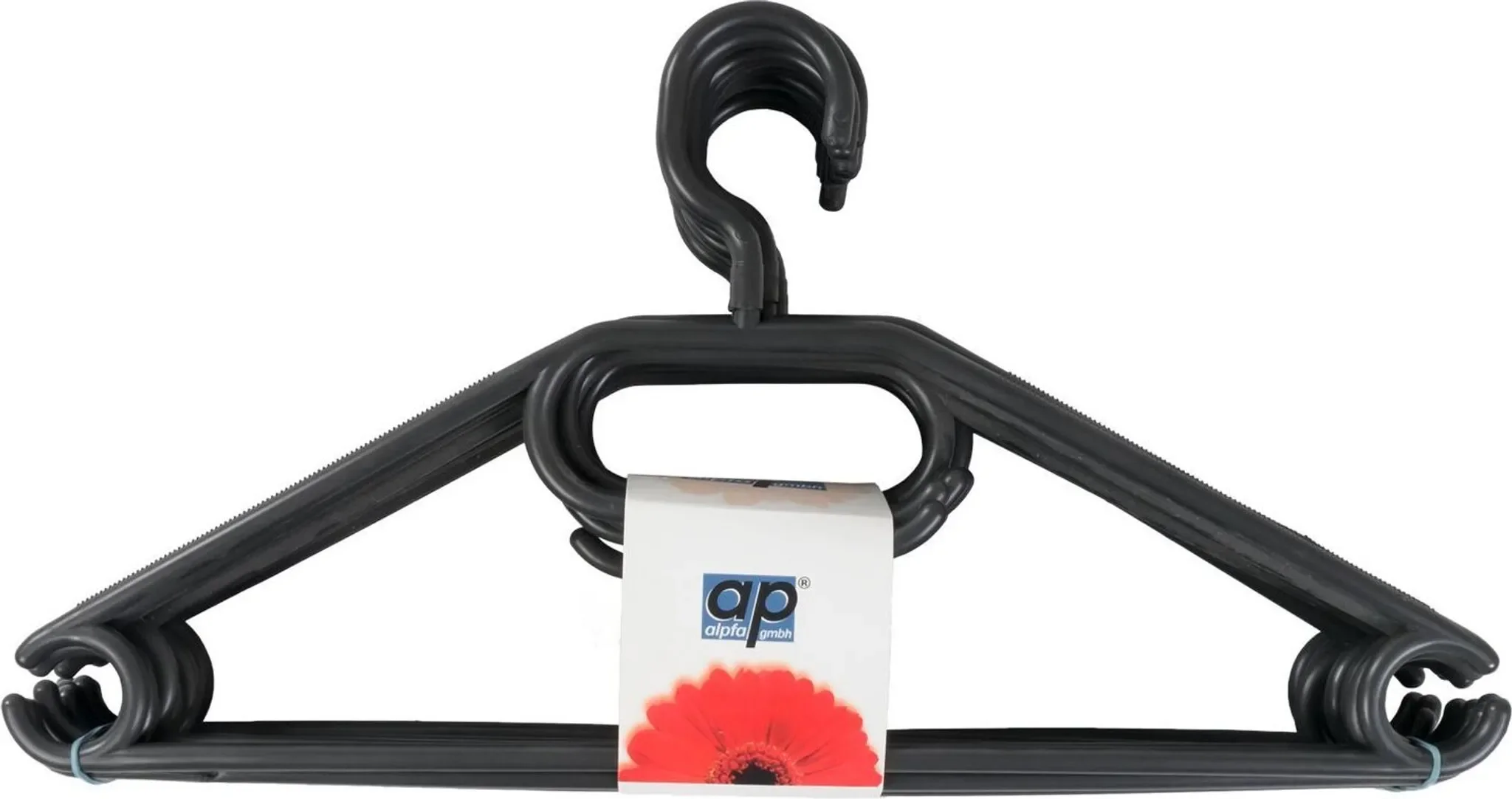 Alpfa Kleiderbügel – 10er-Set, schwarz