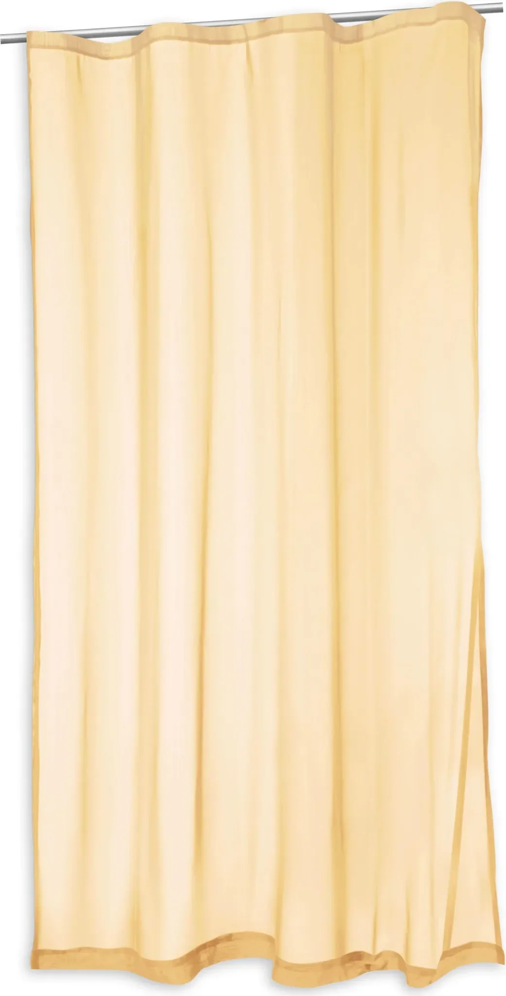 Haus und Deko Voile-Dekoschal 140×245 cm – Beige, mit Kräuselband