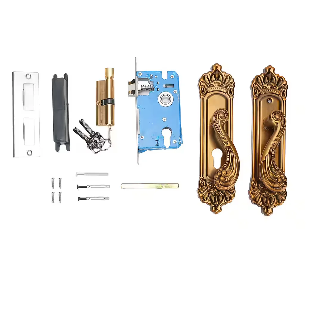 GARRYFIZH Türgriff Set mit Schloss 160 85
