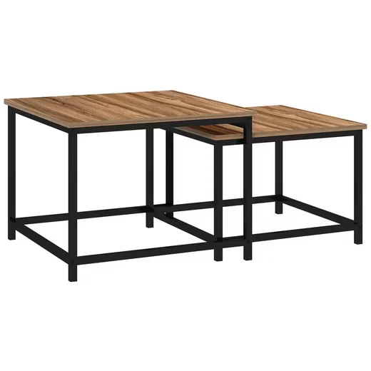 HOMCOM Couchtisch Industrial Holzoptik