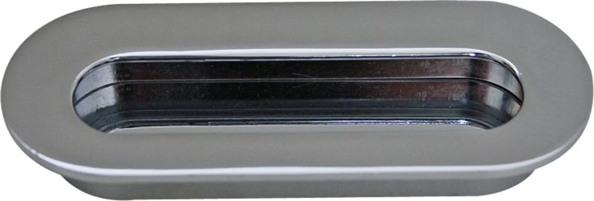 MS Beschläge Einlassmuschel – Chrom glänzend, 96 mm