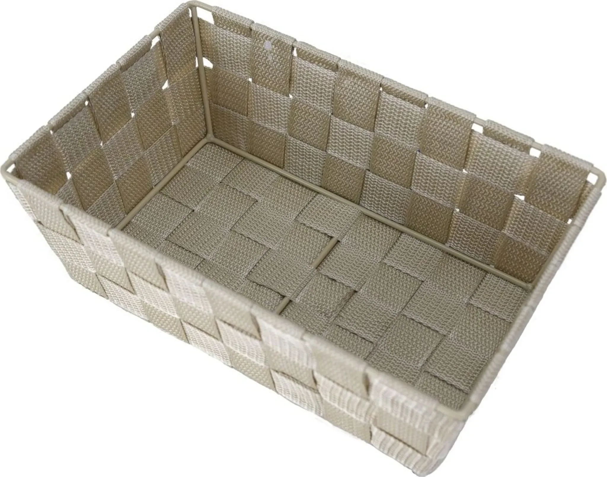 Ablagekorb für Bad, Büro & Wohnung – Beige · 25×16×9 cm