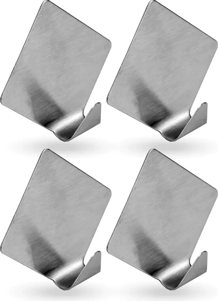 Bestlivings Wandklebehaken Edelstahl 4er